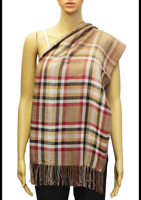 Classic Plaid Pashmina Shawl-BH1806