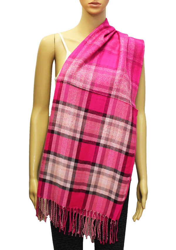 Classic Plaid Pashmina Shawl-BH1806