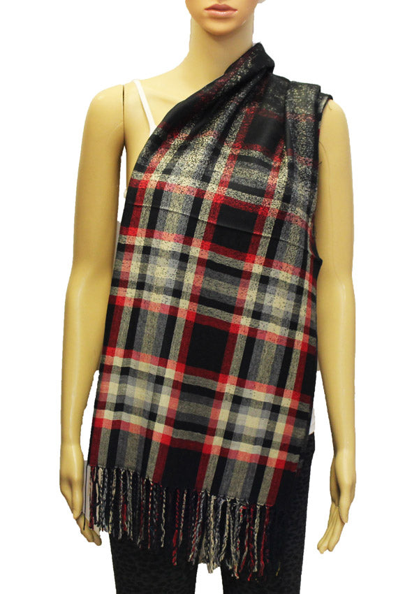 Classic Plaid Pashmina Shawl-BH1806