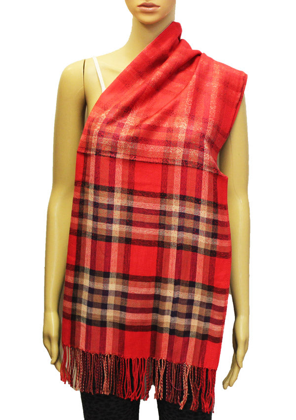 Classic Plaid Pashmina Shawl-BH1806