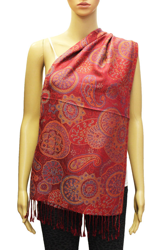 Elegant  Paisley Floral Pashmina Shawl-BH1901