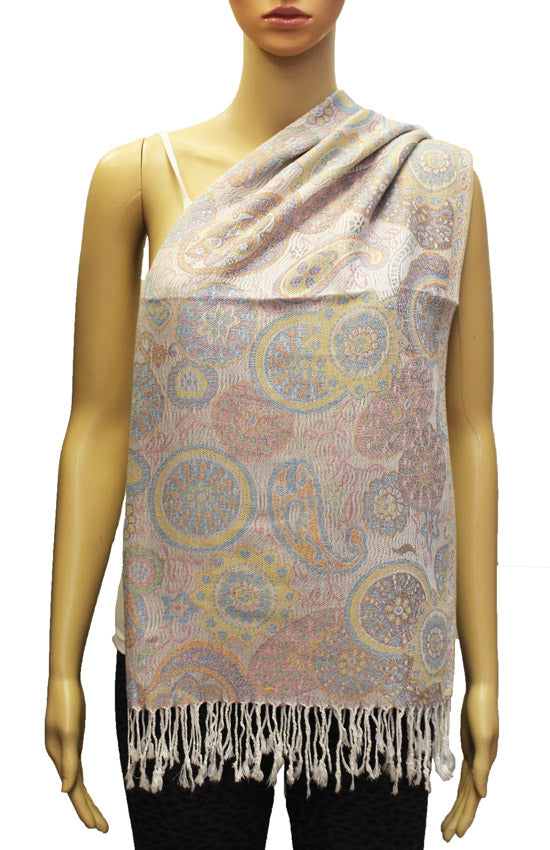 Elegant  Paisley Floral Pashmina Shawl-BH1901