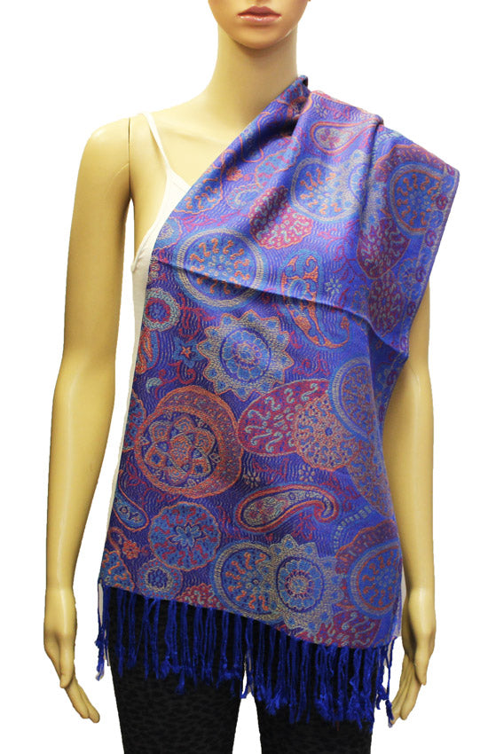 Elegant  Paisley Floral Pashmina Shawl-BH1901