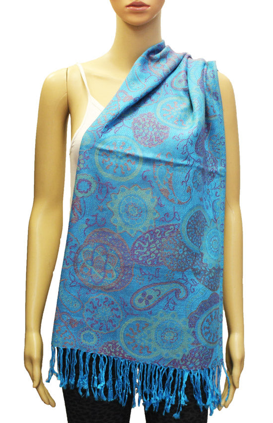 Elegant  Paisley Floral Pashmina Shawl-BH1901