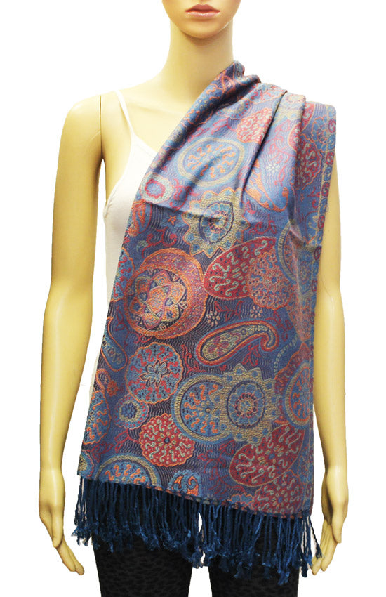 Elegant  Paisley Floral Pashmina Shawl-BH1901