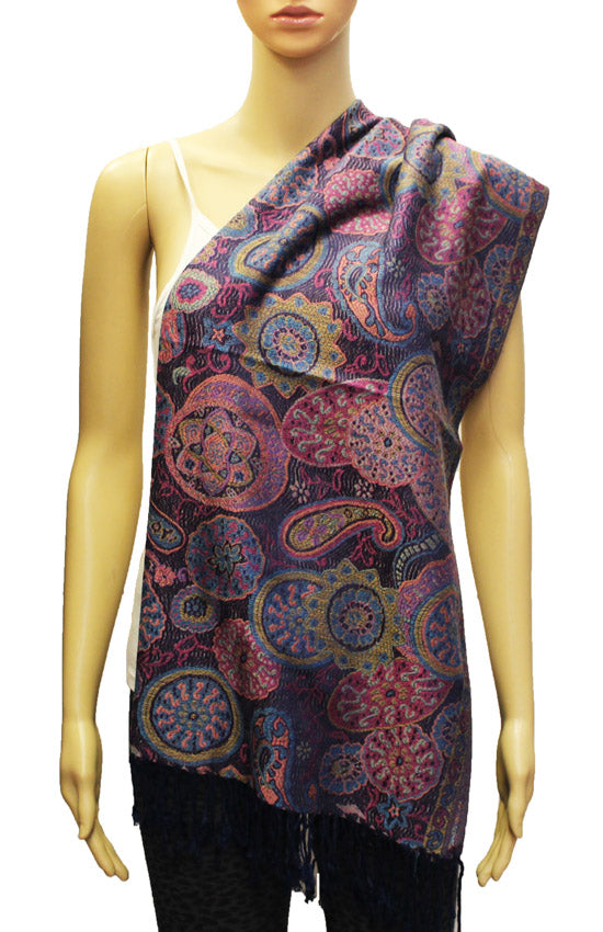 Elegant  Paisley Floral Pashmina Shawl-BH1901