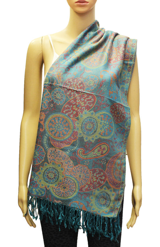 Elegant  Paisley Floral Pashmina Shawl-BH1901