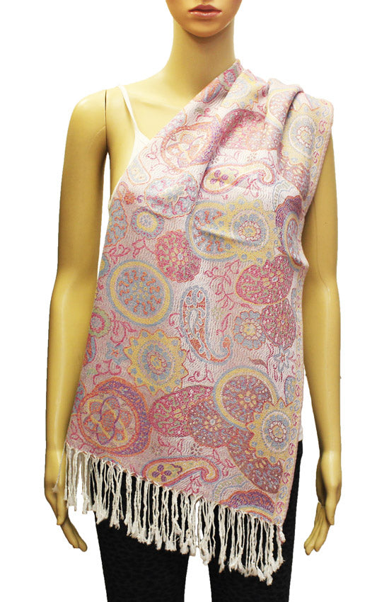 Elegant  Paisley Floral Pashmina Shawl-BH1901