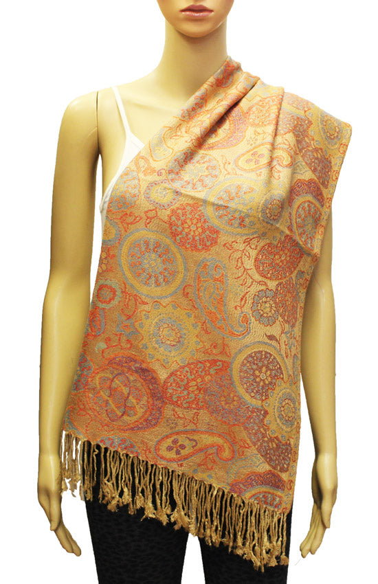 Elegant  Paisley Floral Pashmina Shawl-BH1901