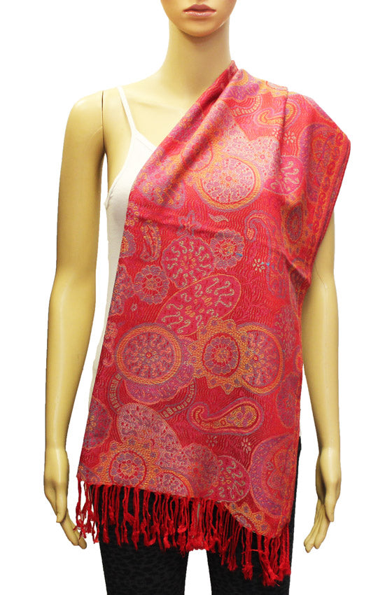 Elegant  Paisley Floral Pashmina Shawl-BH1901