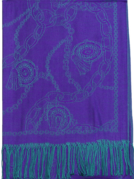 Chain Pattern Pashmina Shawl-BH1904