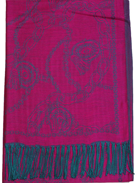 Chain Pattern Pashmina Shawl-BH1904