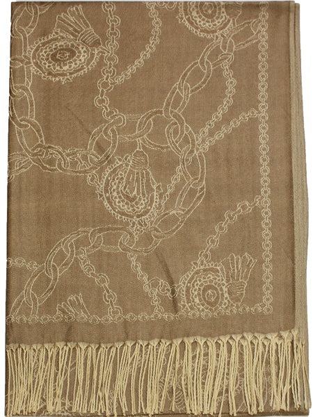 Chain Pattern Pashmina Shawl-BH1904