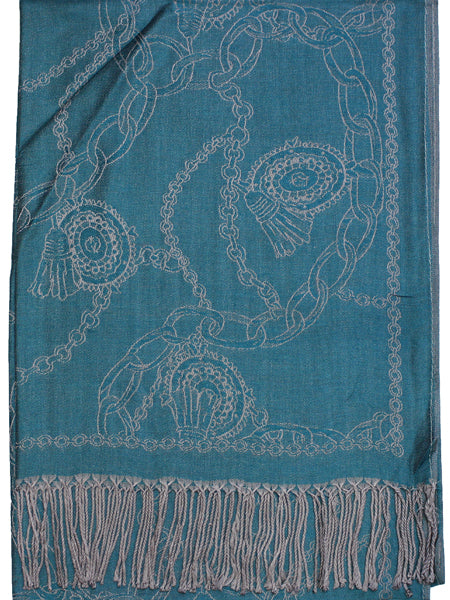 Chain Pattern Pashmina Shawl-BH1904