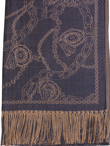 Chain Pattern Pashmina Shawl-BH1904
