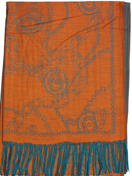 Chain Pattern Pashmina Shawl-BH1904