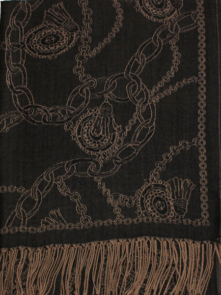 Chain Pattern Pashmina Shawl-BH1904