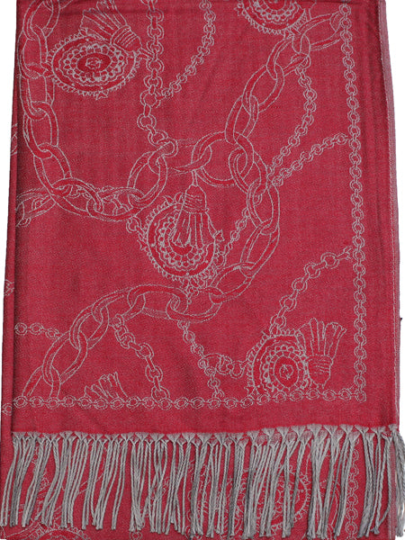 Chain Pattern Pashmina Shawl-BH1904