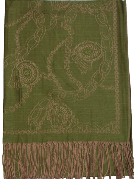 Chain Pattern Pashmina Shawl-BH1904
