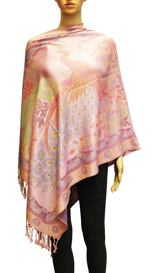 Elegant Peacock Pashmina Shawl-BH1905