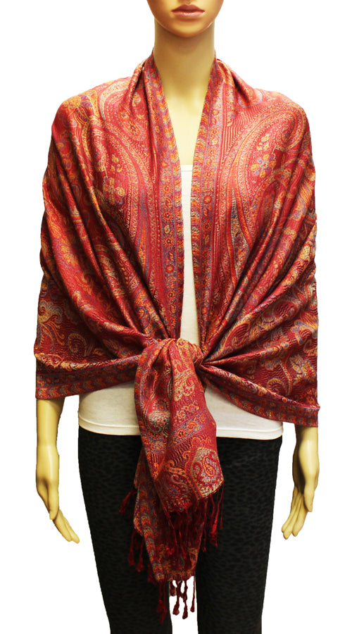 Elegant Paisley Pashmina Shawl-BH1906