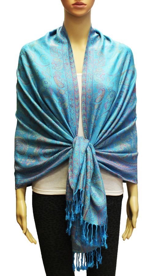 Elegant Paisley Pashmina Shawl-BH1906