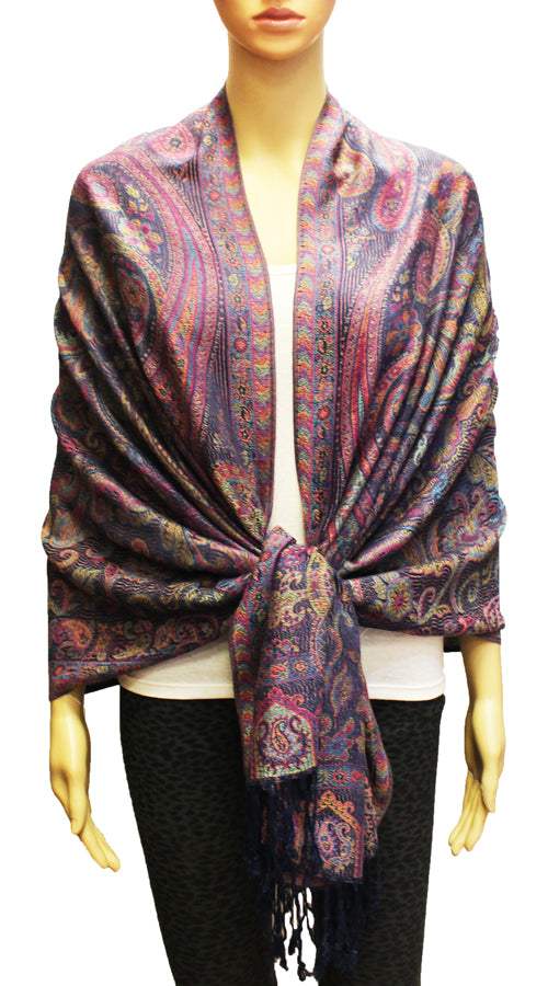 Elegant Paisley Pashmina Shawl-BH1906