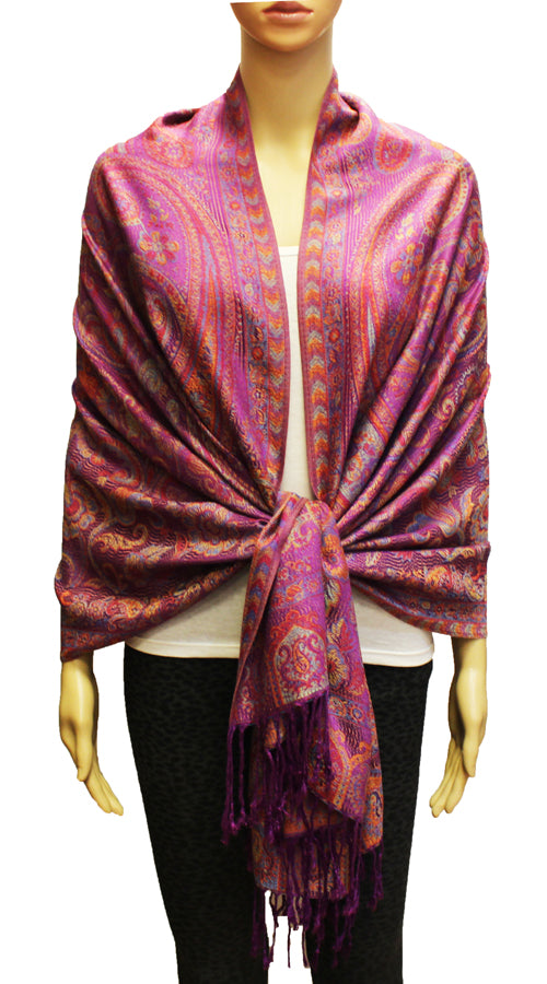 Elegant Paisley Pashmina Shawl-BH1906