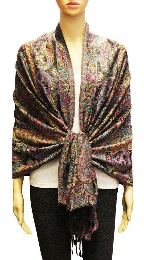 Elegant Paisley Pashmina Shawl-BH1906