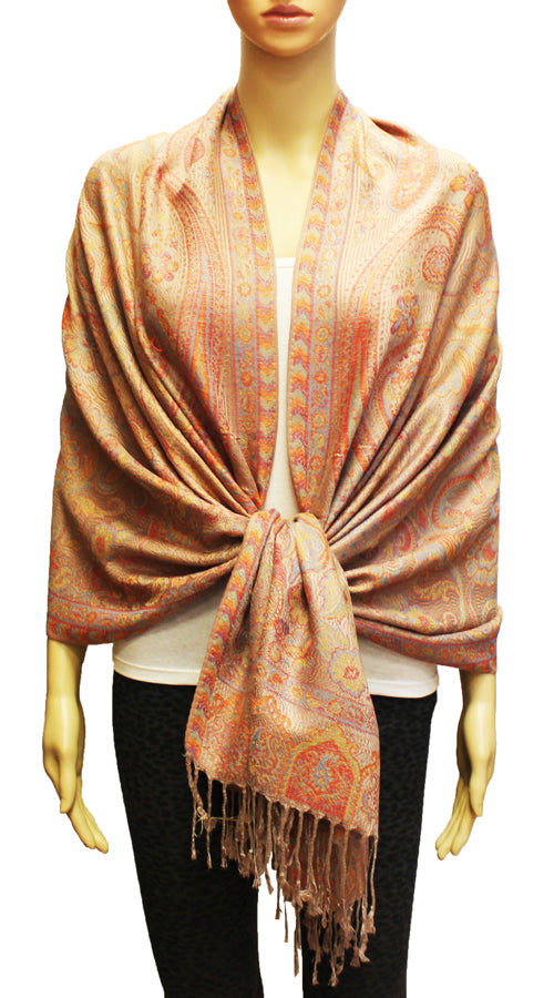 Elegant Paisley Pashmina Shawl-BH1906