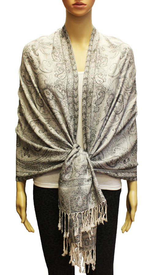 Elegant Paisley Pashmina Shawl-BH1906