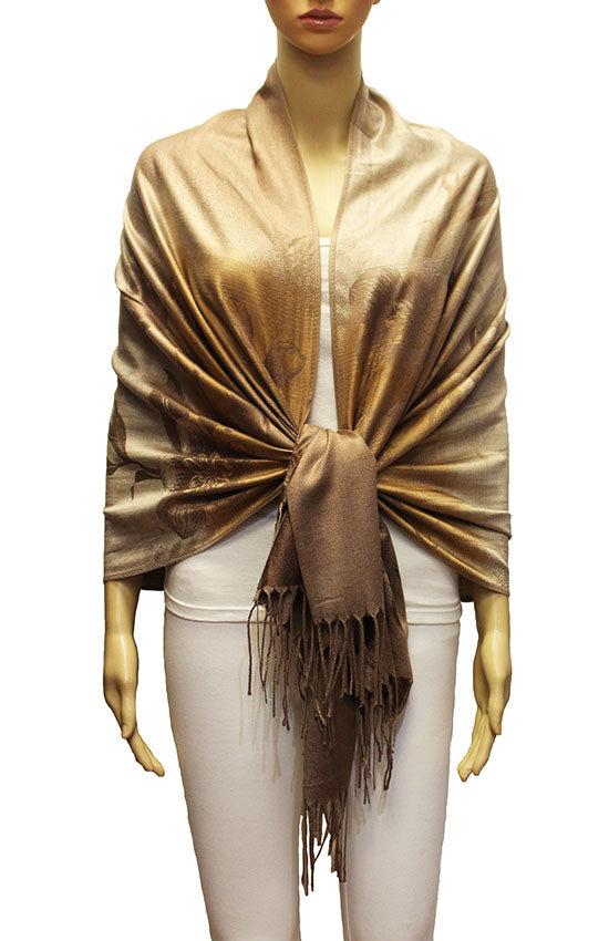 Elegant Floral Gradient Pashmina-BH2102