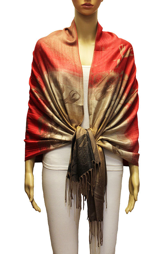 Elegant Floral Gradient Pashmina-BH2102