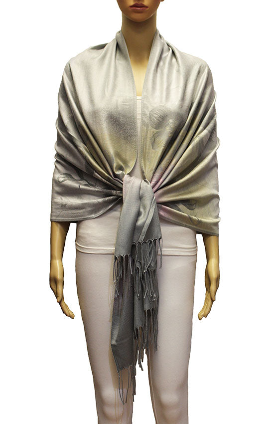 Elegant Floral Gradient Pashmina-BH2102