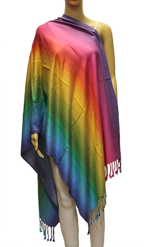 Rainbow Gradient Pashmina Shawl-BH2103