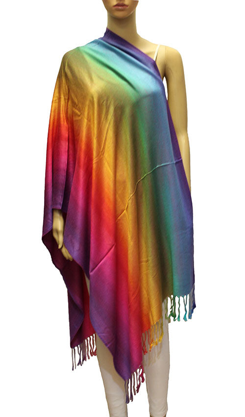 Rainbow Gradient Pashmina Shawl-BH2103