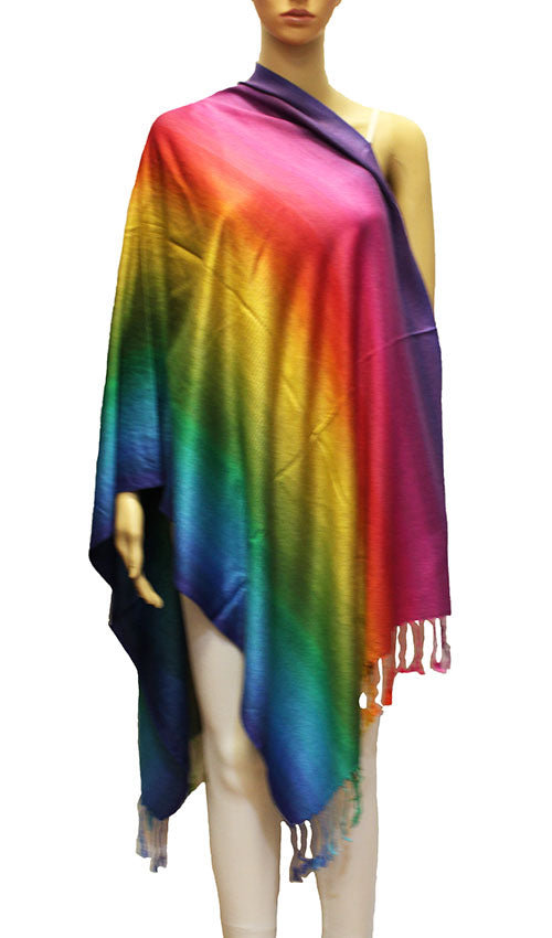 Rainbow Gradient Pashmina Shawl-BH2103