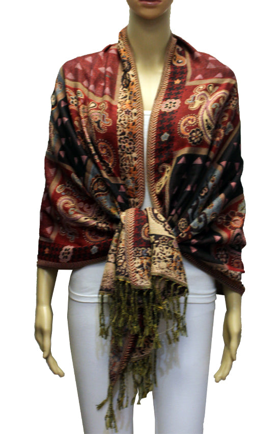 Elegant Thick Pashmina Shawl-BH2107
