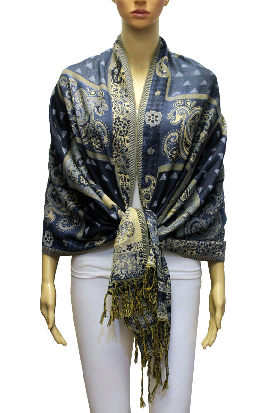 Elegant Thick Pashmina Shawl-BH2107
