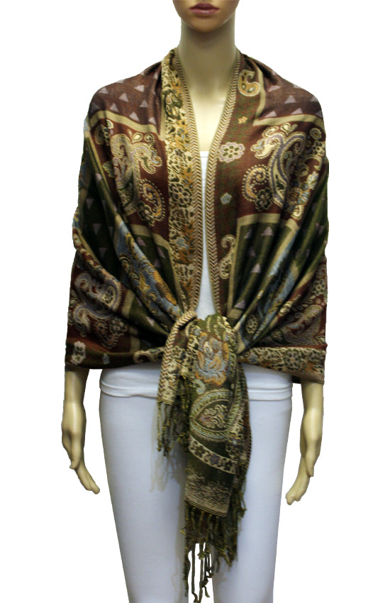 Elegant Thick Pashmina Shawl-BH2107