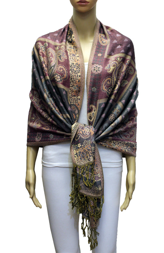 Elegant Thick Pashmina Shawl-BH2107
