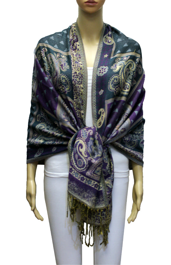 Elegant Thick Pashmina Shawl-BH2107