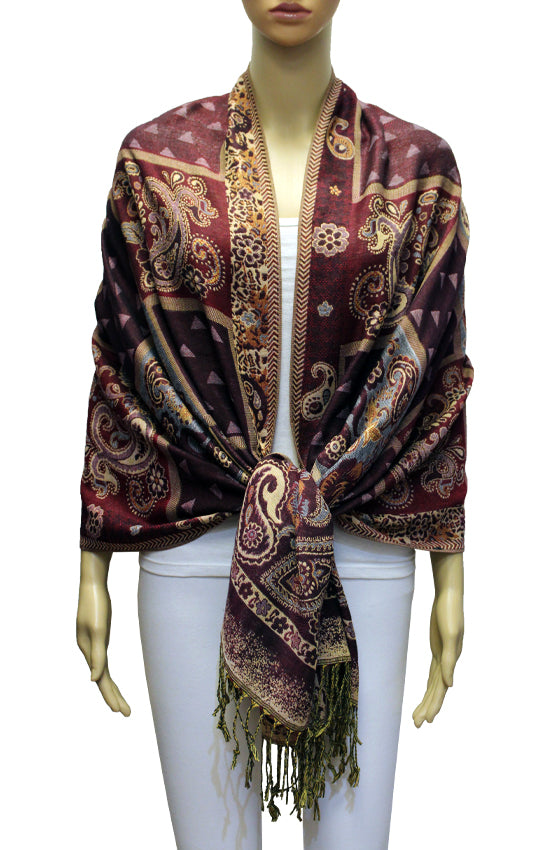 Elegant Thick Pashmina Shawl-BH2107