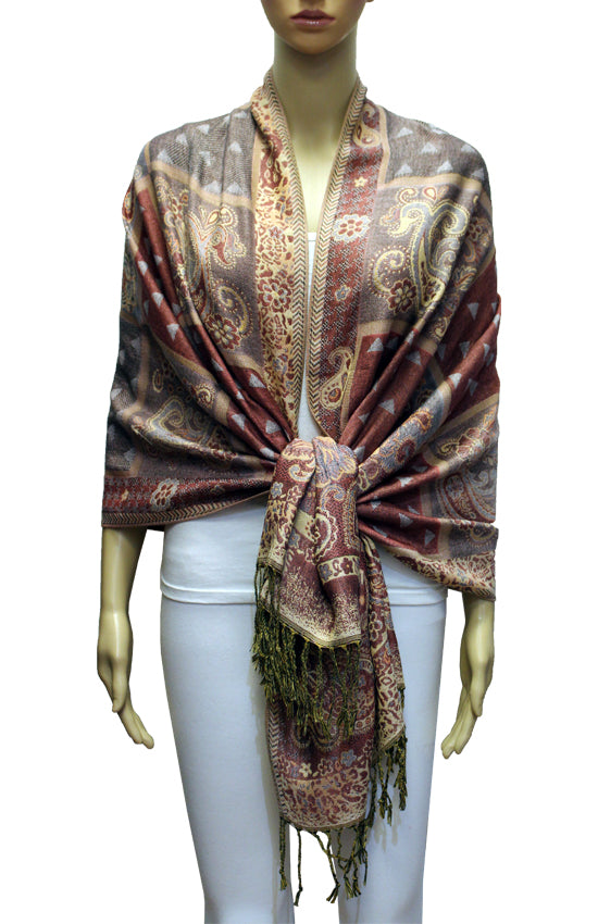 Elegant Thick Pashmina Shawl-BH2107