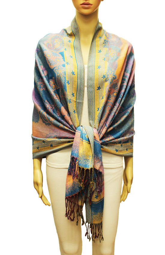 Thick Multicolor Pashmina Shawl-BH2204