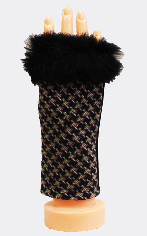 Elegant Trim Fingerless Gloves-GF1710