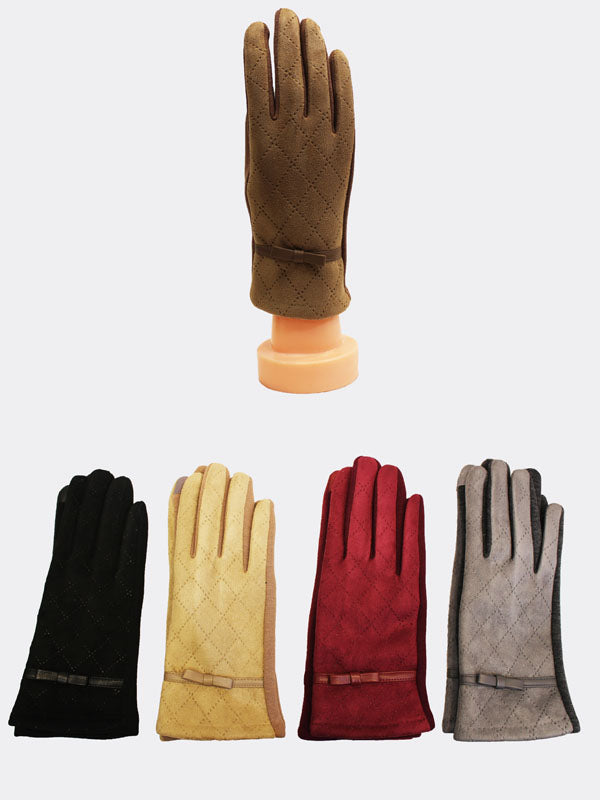 Suede Leather Touch Gloves-GF1715