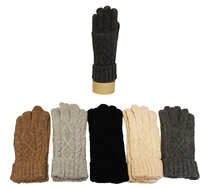 Classic Cable Knit Gloves-GF1816