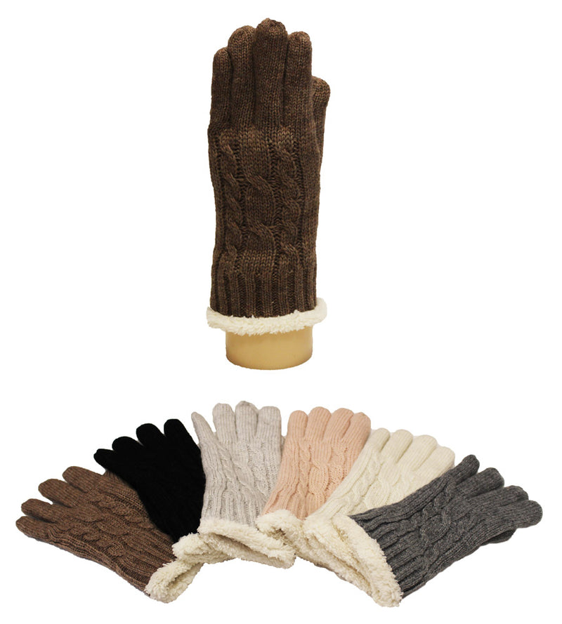 Cable Knit Winter Gloves-GF1826