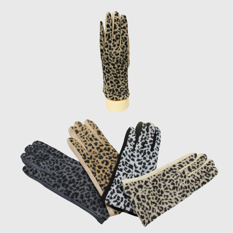 Leopard Print Winter Gloves-GF2202